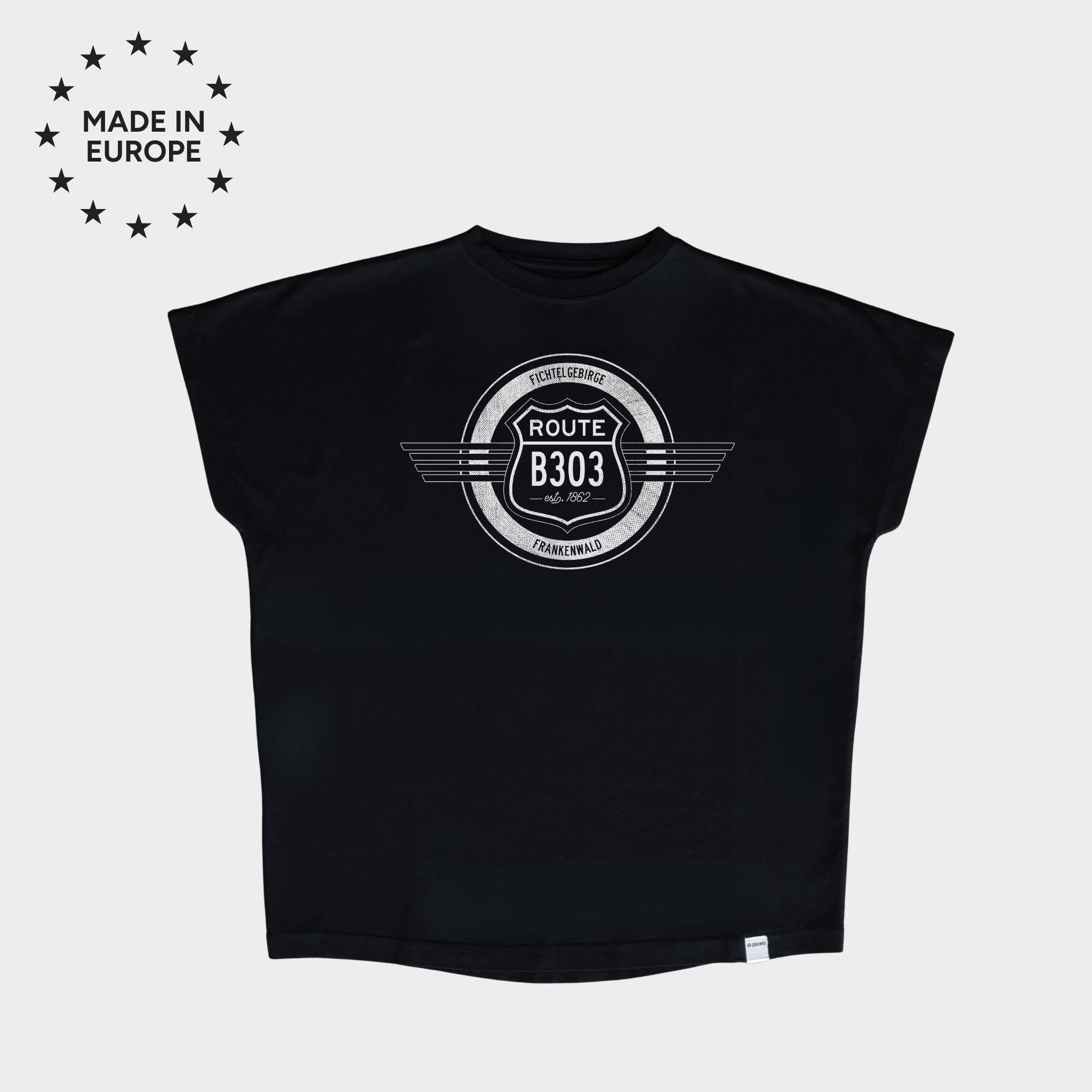 B303 T-Shirt Damen Schwarz | Wir lassen`s Rollen