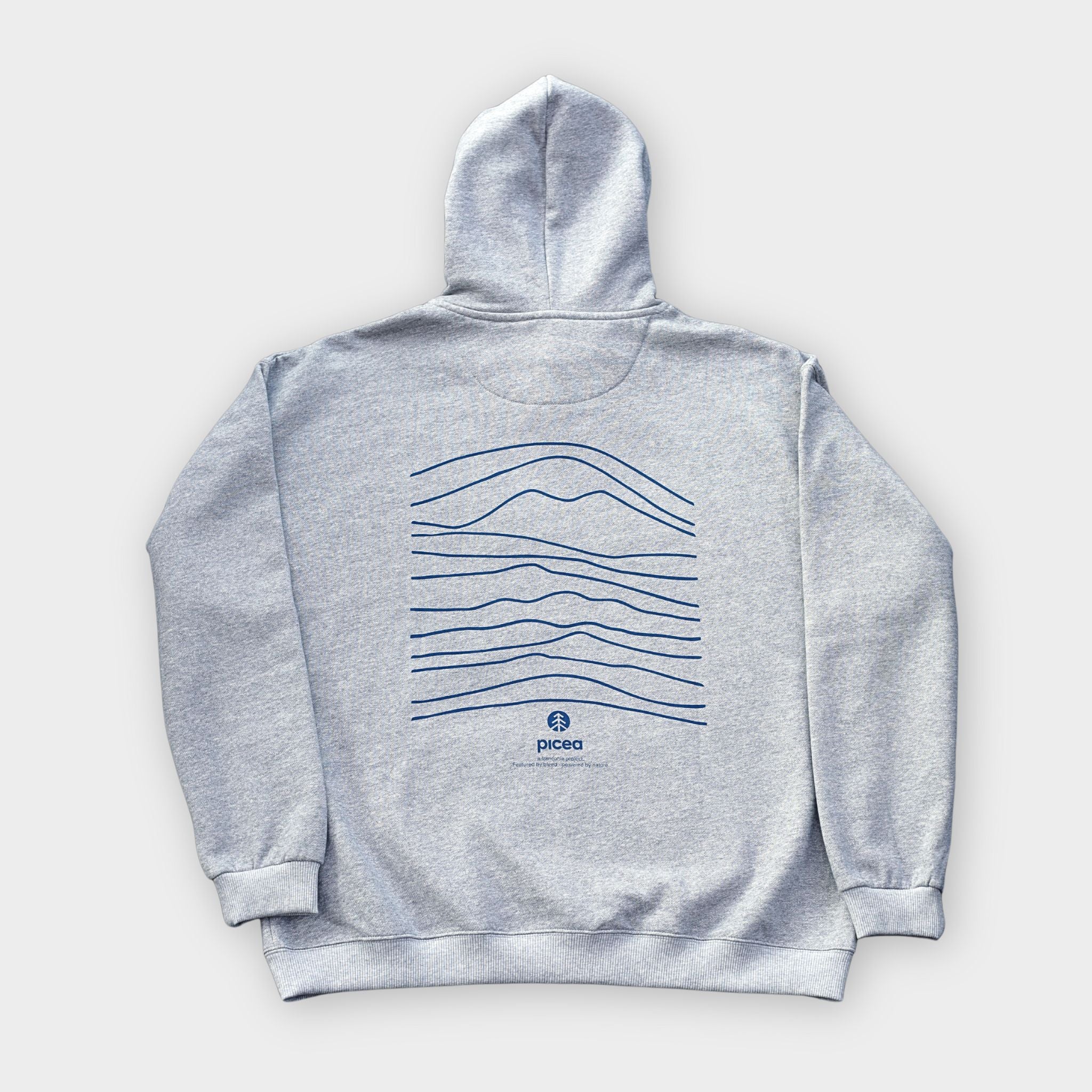 Hügel Hoodie Grau blau