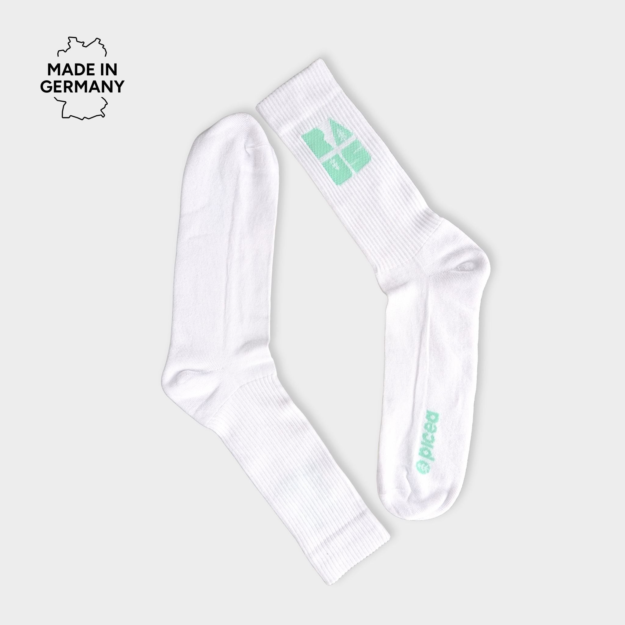 RAUS Funktionale Tennissocke Weiß | Mint