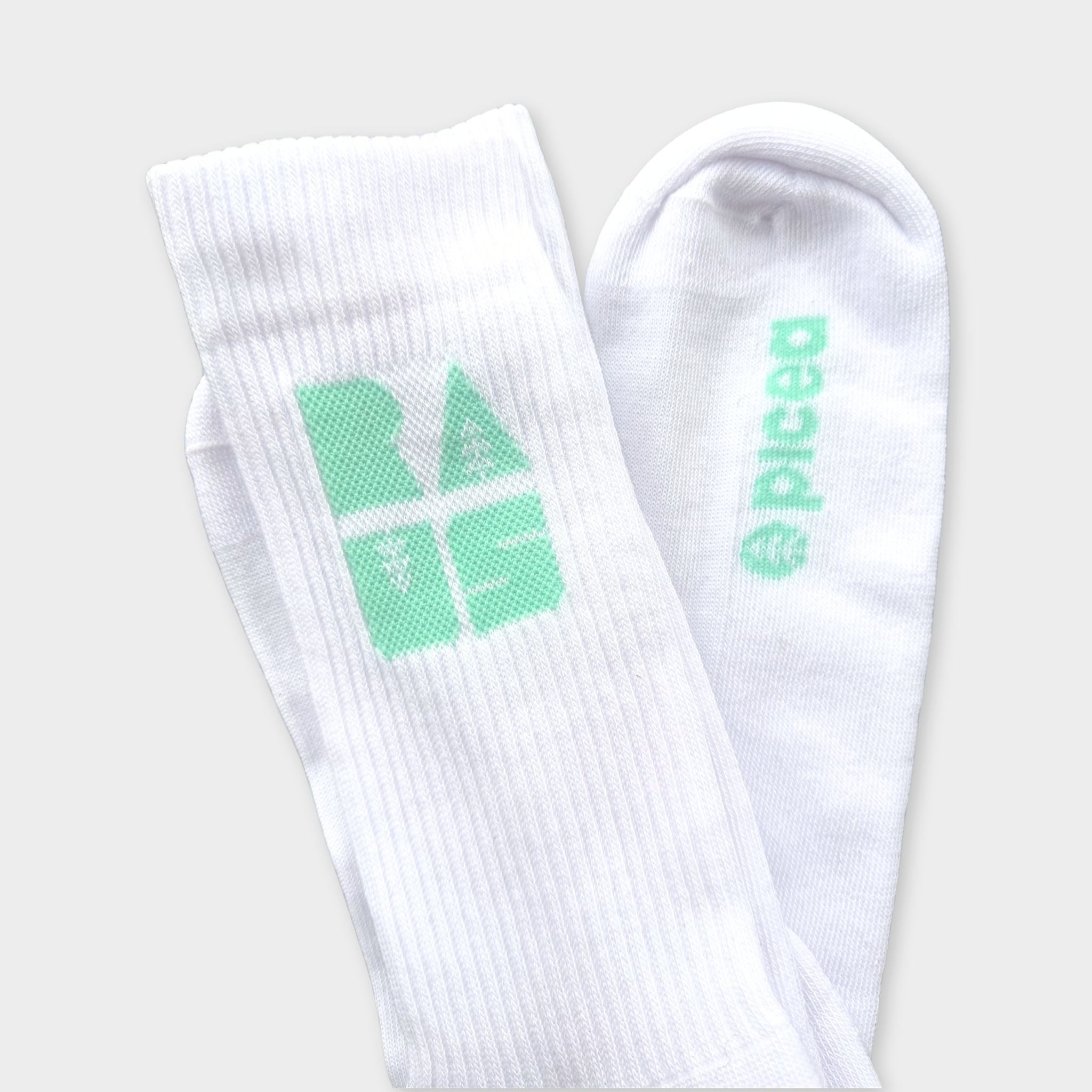 RAUS Funktionale Tennissocke Weiß | Mint