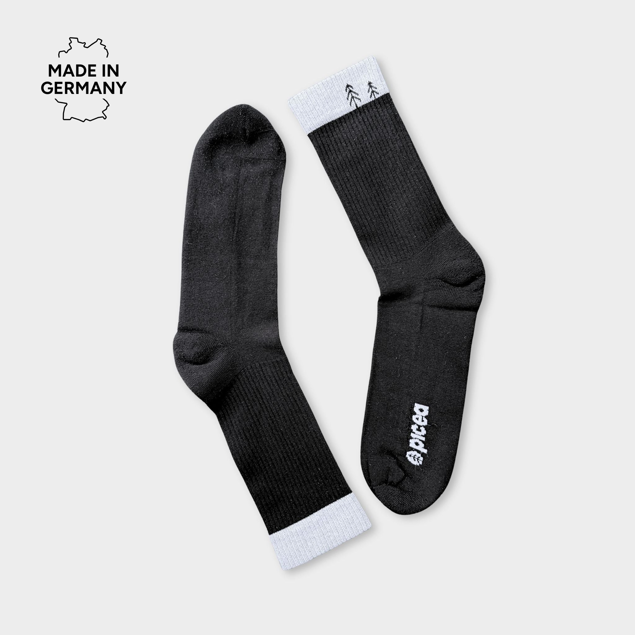 Tree Twins Funktionale Tennissocke Schwarz | Weiß