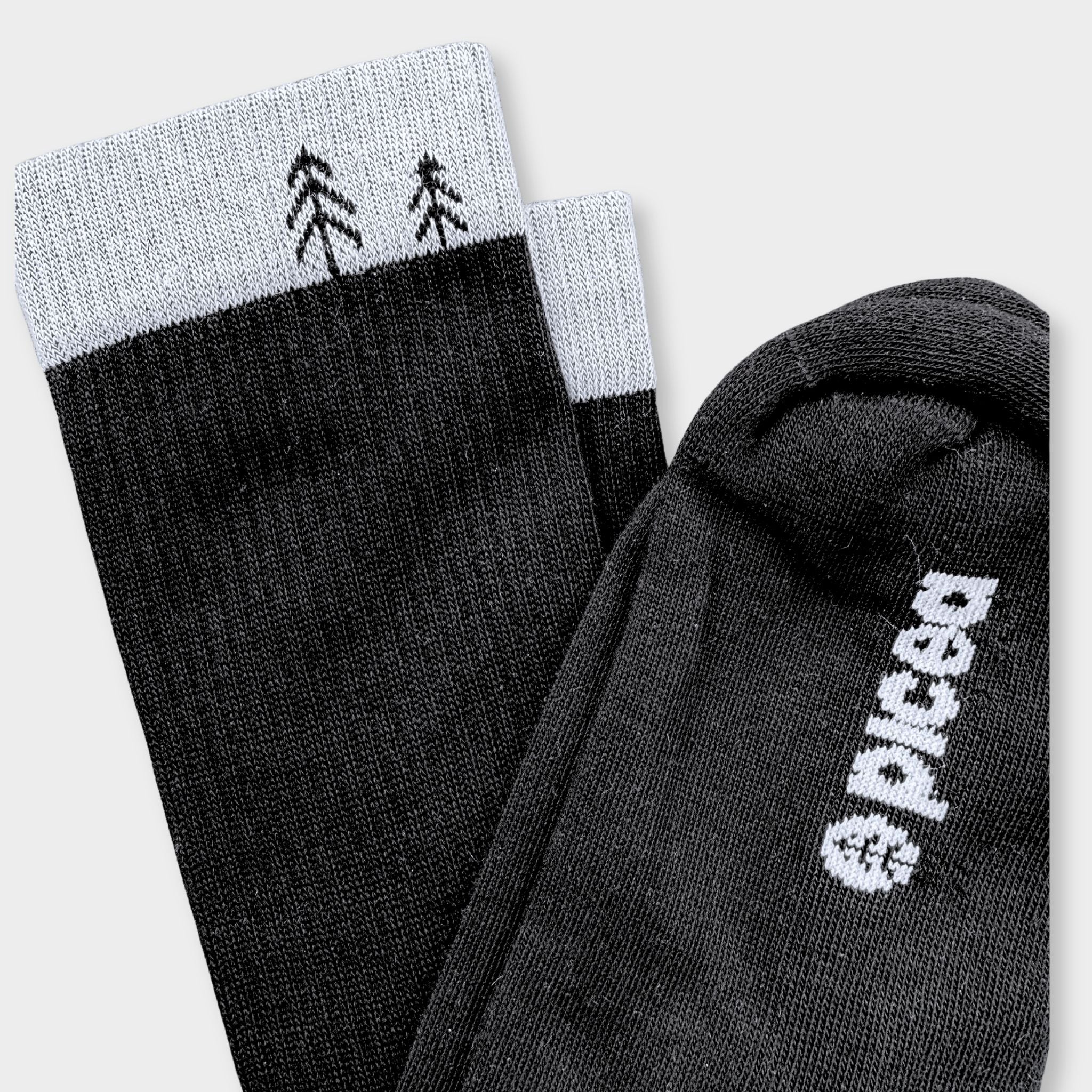 Tree Twins Funktionale Tennissocke Schwarz | Weiß