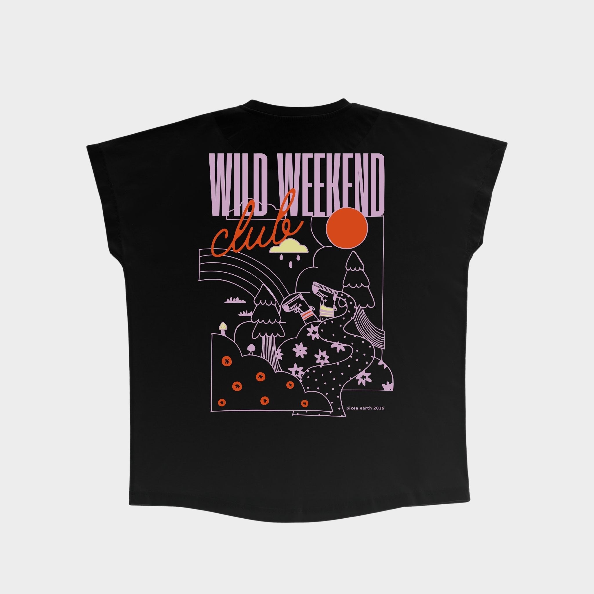 Wild Weekend Club T-Shirt Damen schwarz