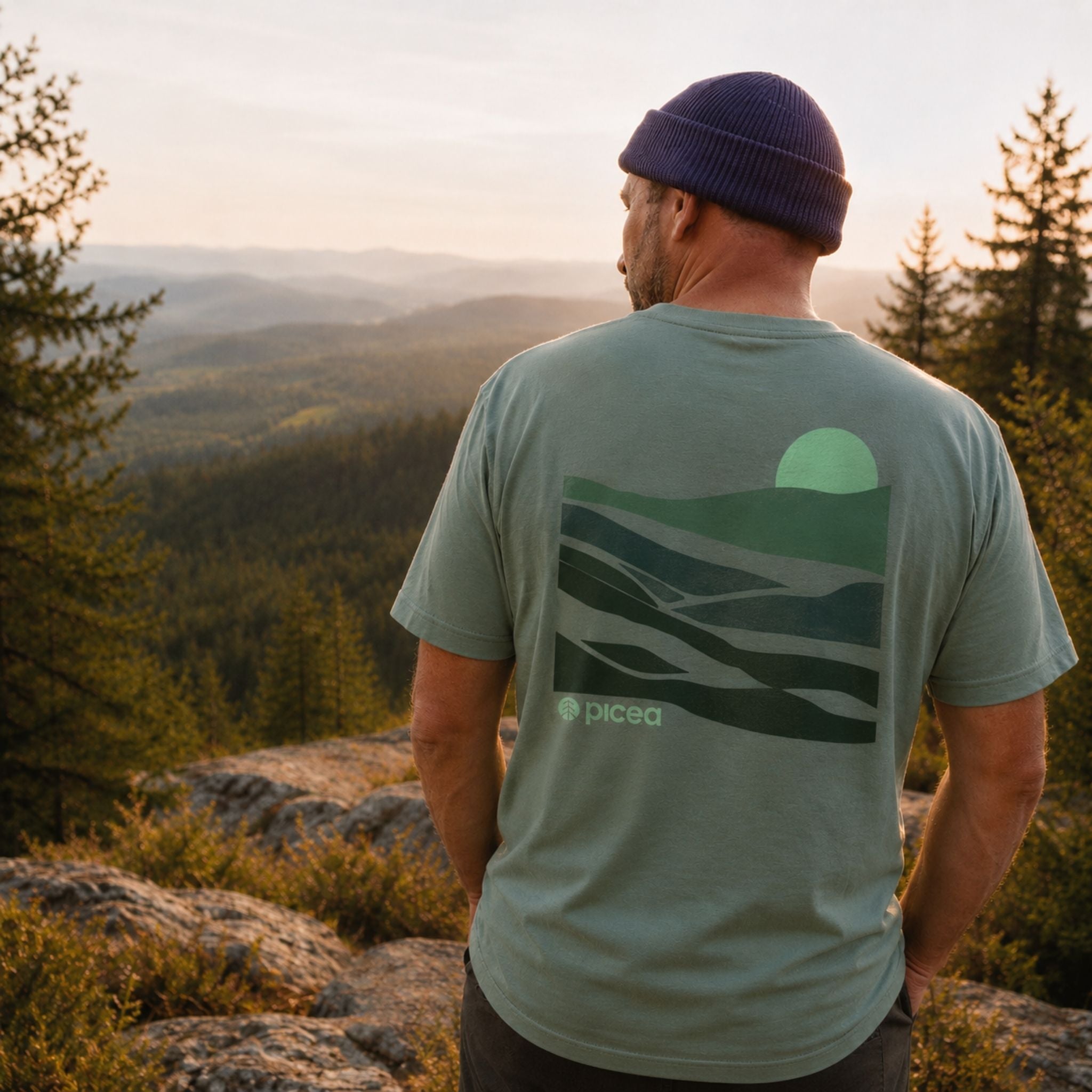 Your Daily Sunset T-Shirt Salbei Grün