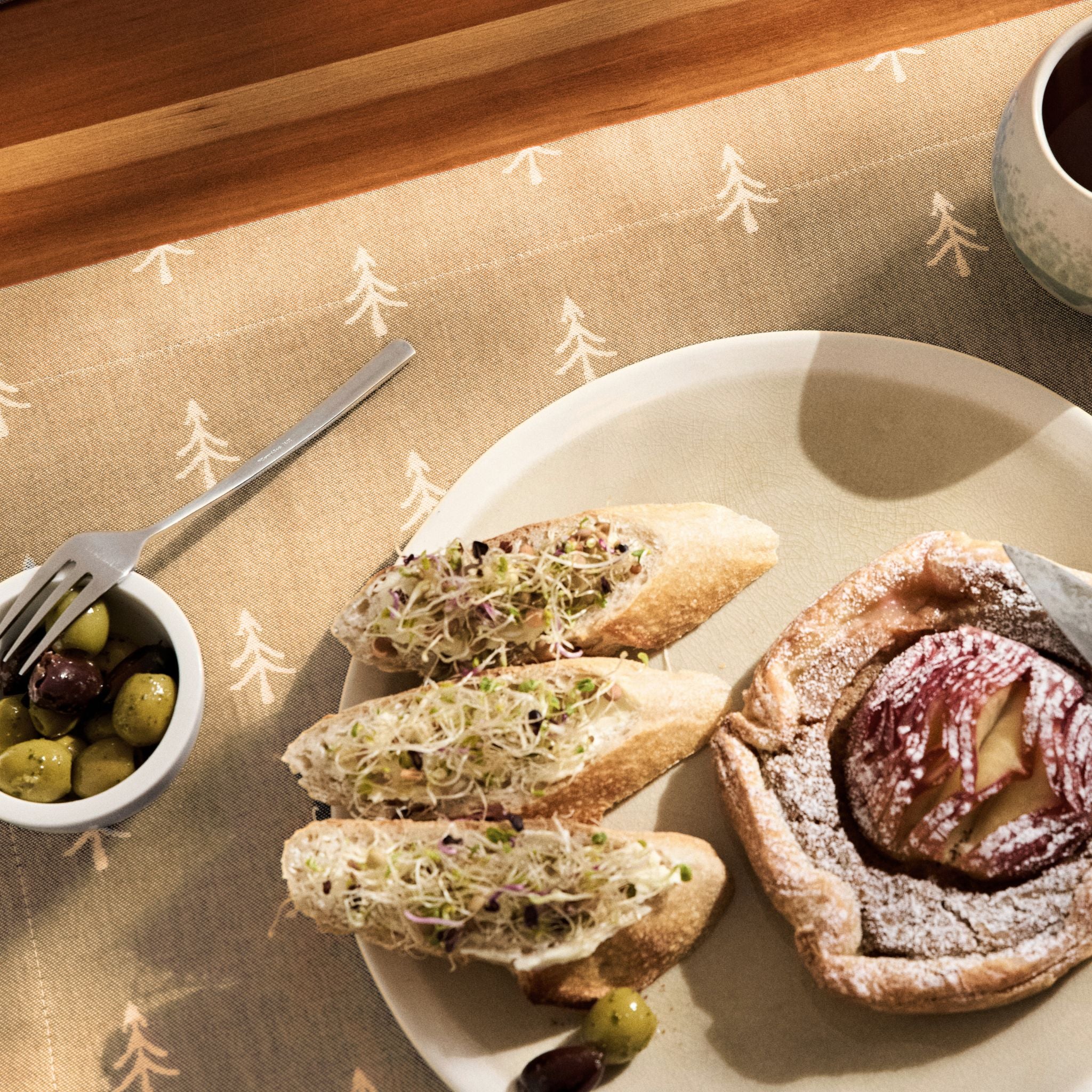 Premium Fichtenliebe placemat for 2 beige
