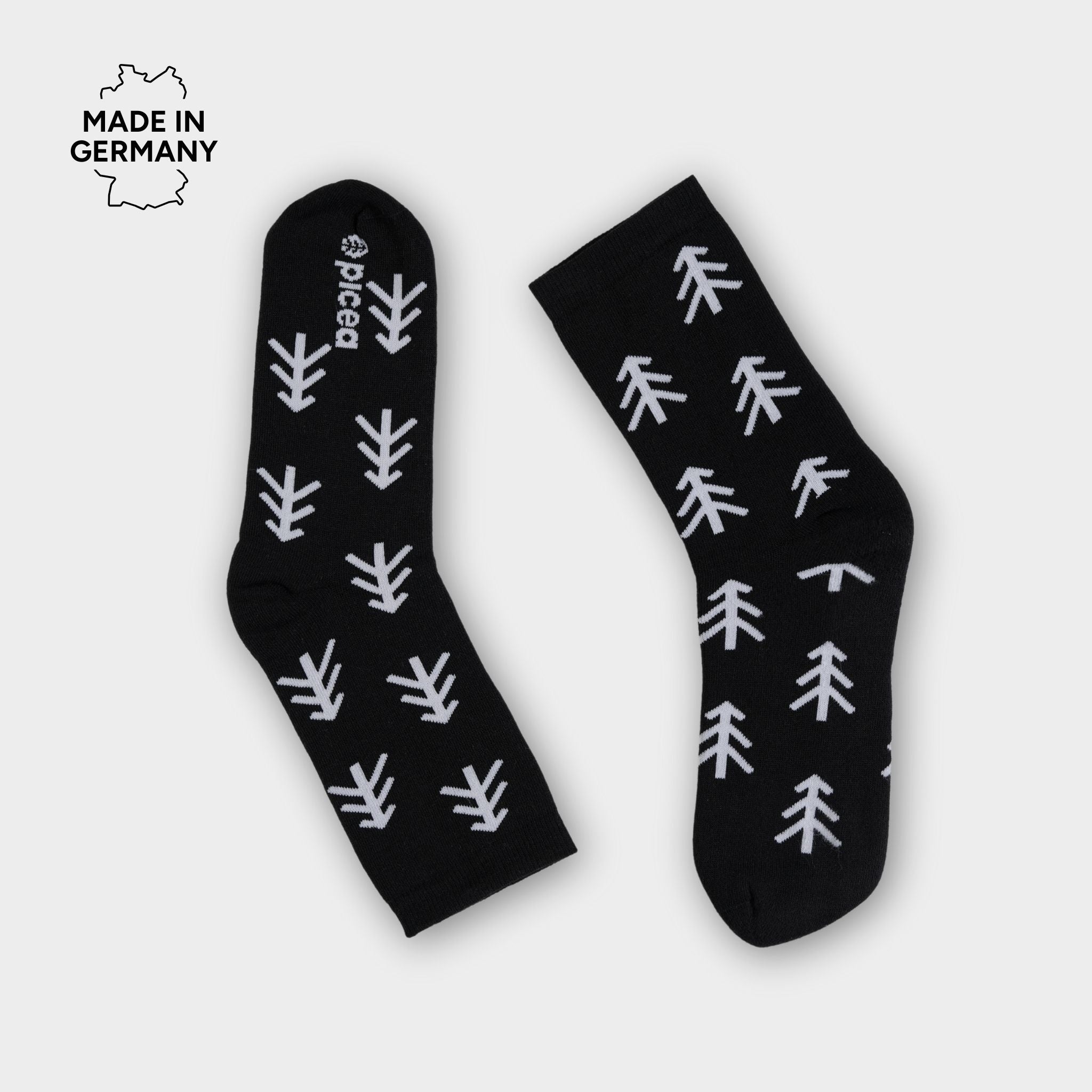 Fichtenliebe Thermo Socken Schwarz