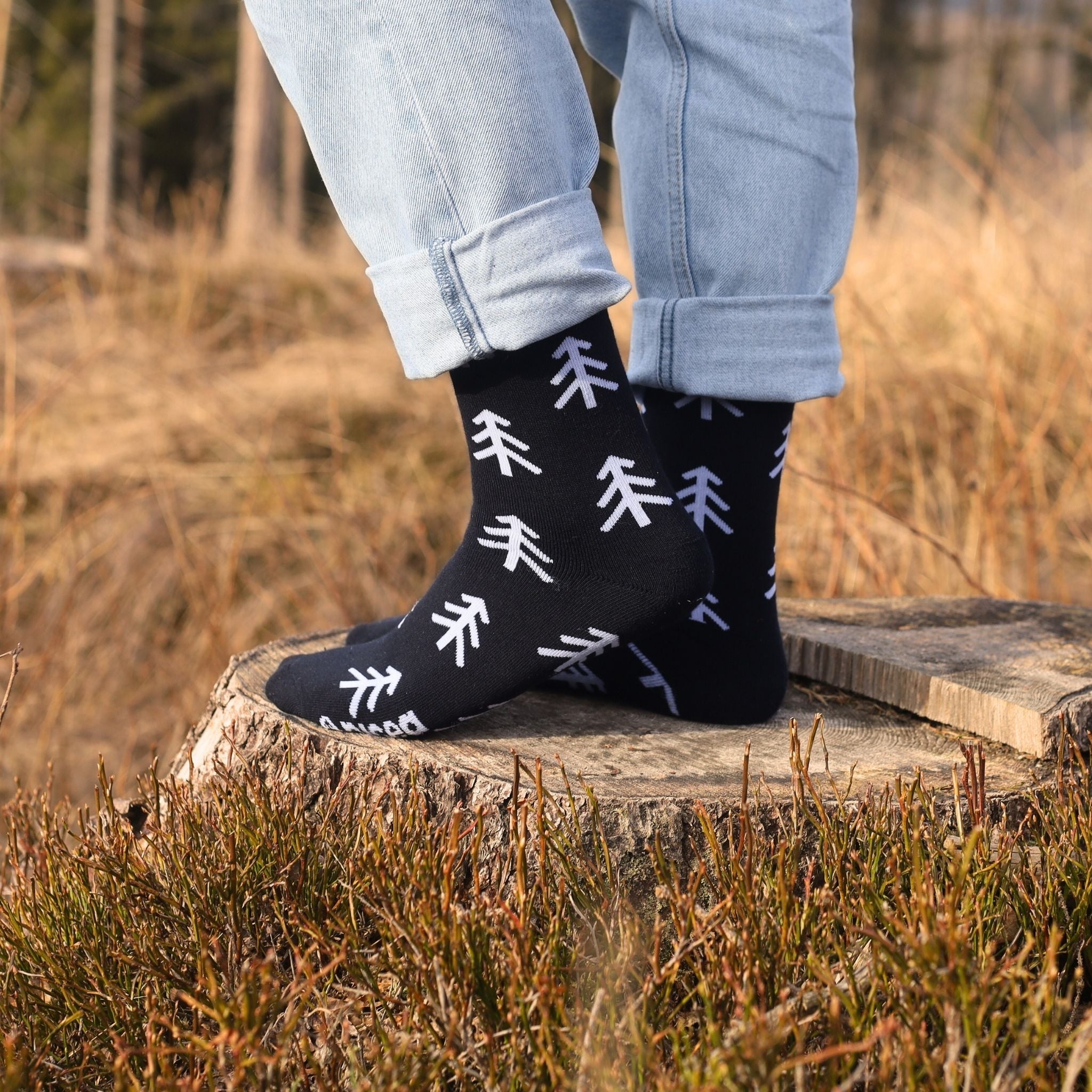 Fichtenliebe Thermo Socken Schwarz