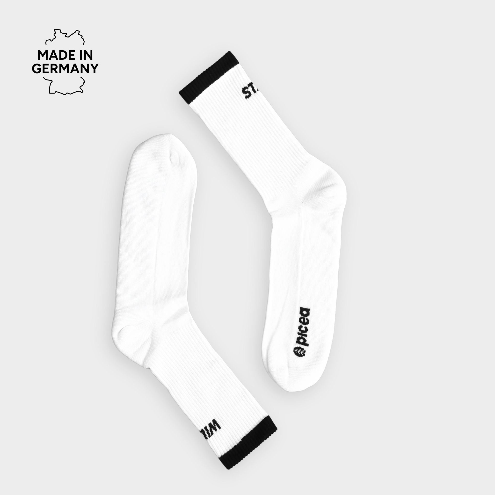 Stay Wild Funktionale Tennis Socken Weiß