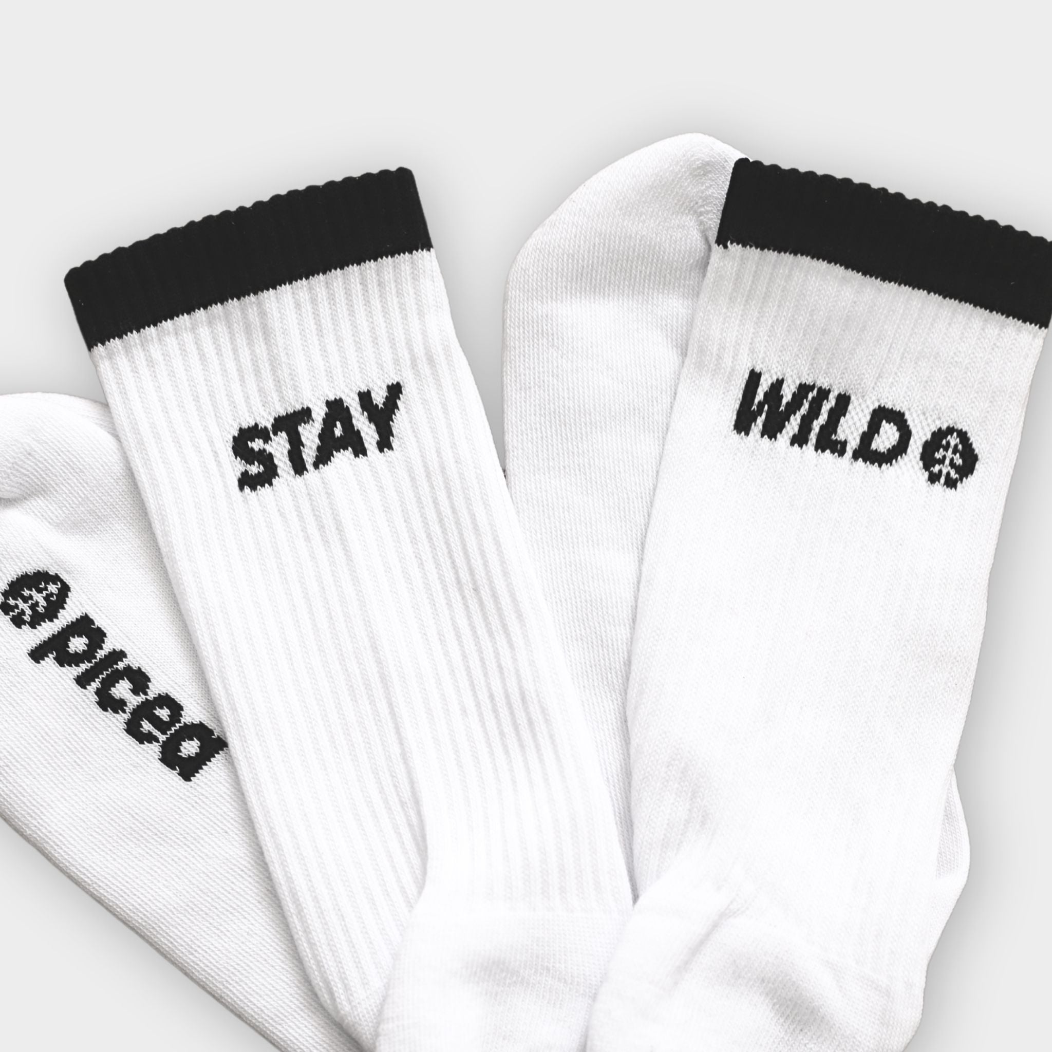 Stay Wild Funktionale Tennis Socken Weiß