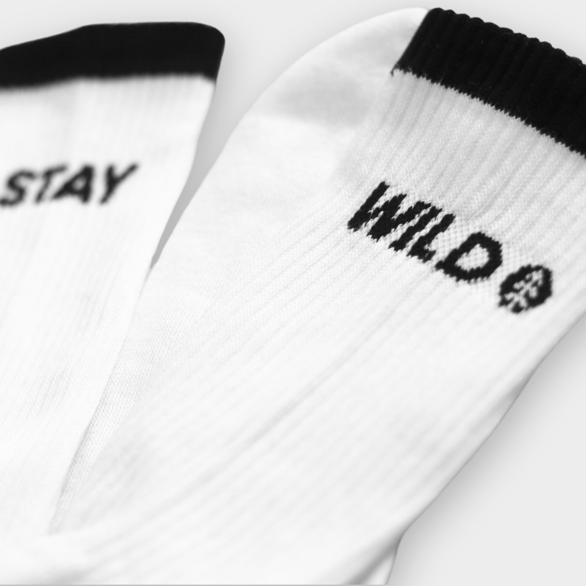 Stay Wild Functional Tennis Socks White