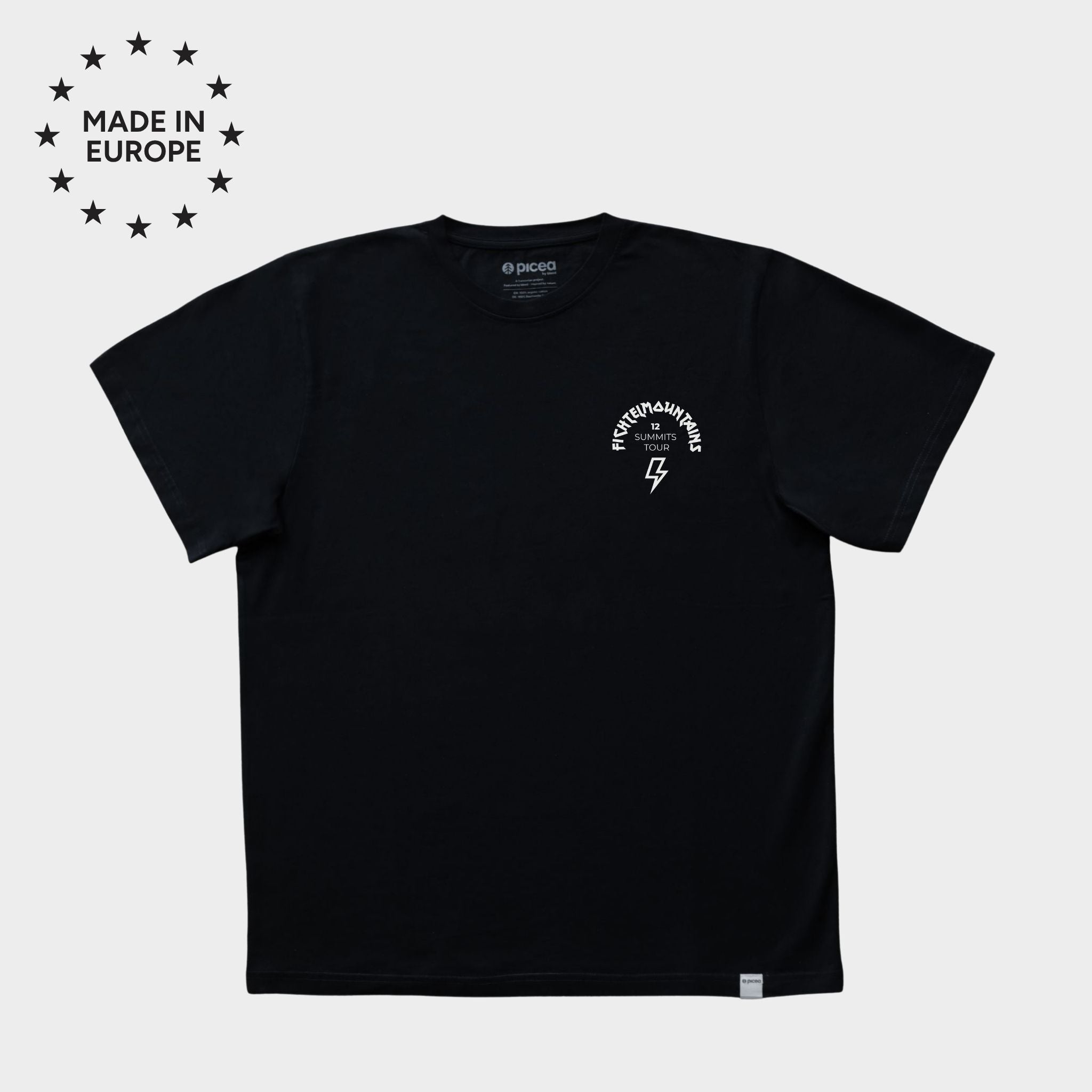 Fichtelmountains 12 Summits Tour T-Shirt Schwarz