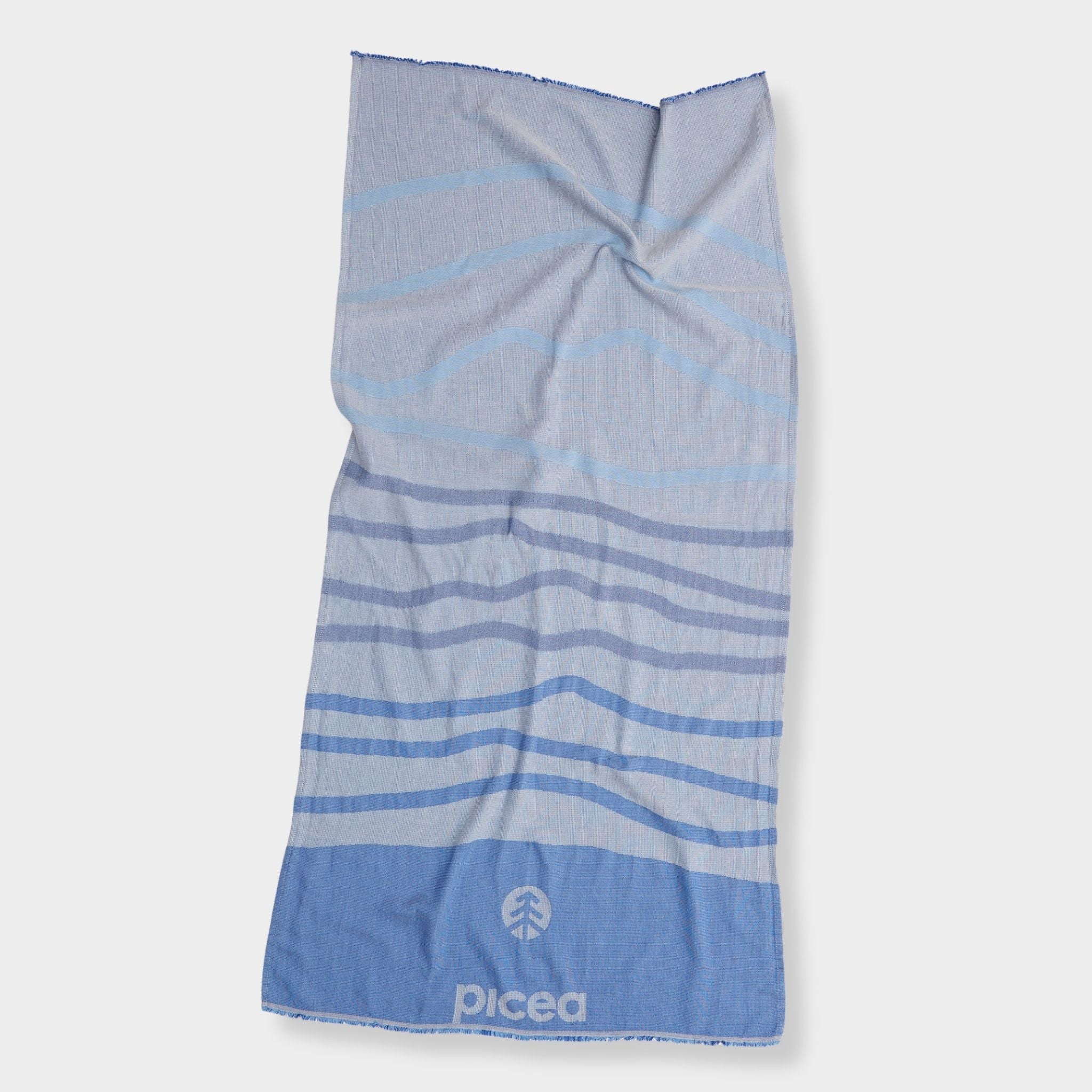 Hügel 3D Forestfibre Camping Handtuch Blau