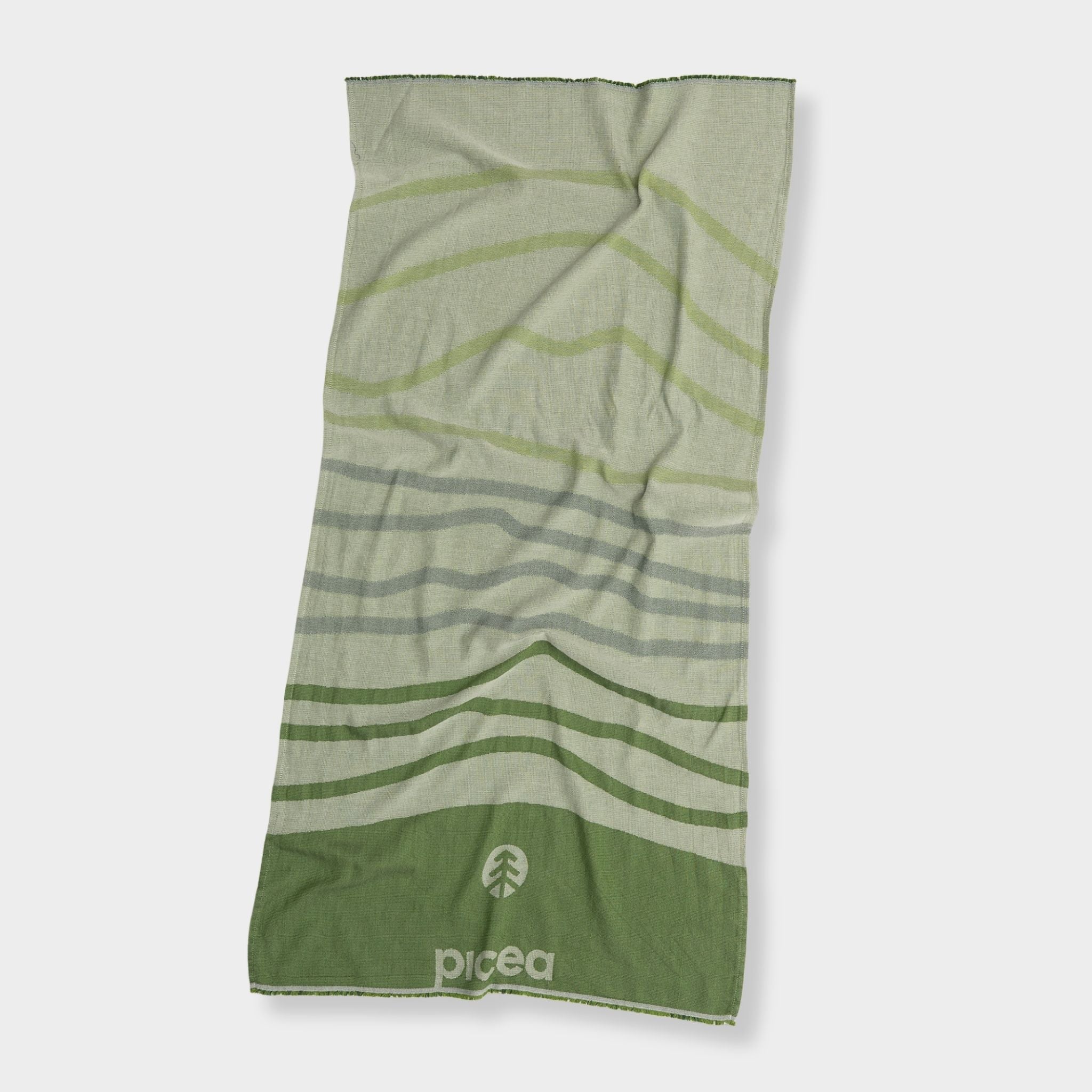 Hügel 3D Forestfibre Camping Handtuch Grün