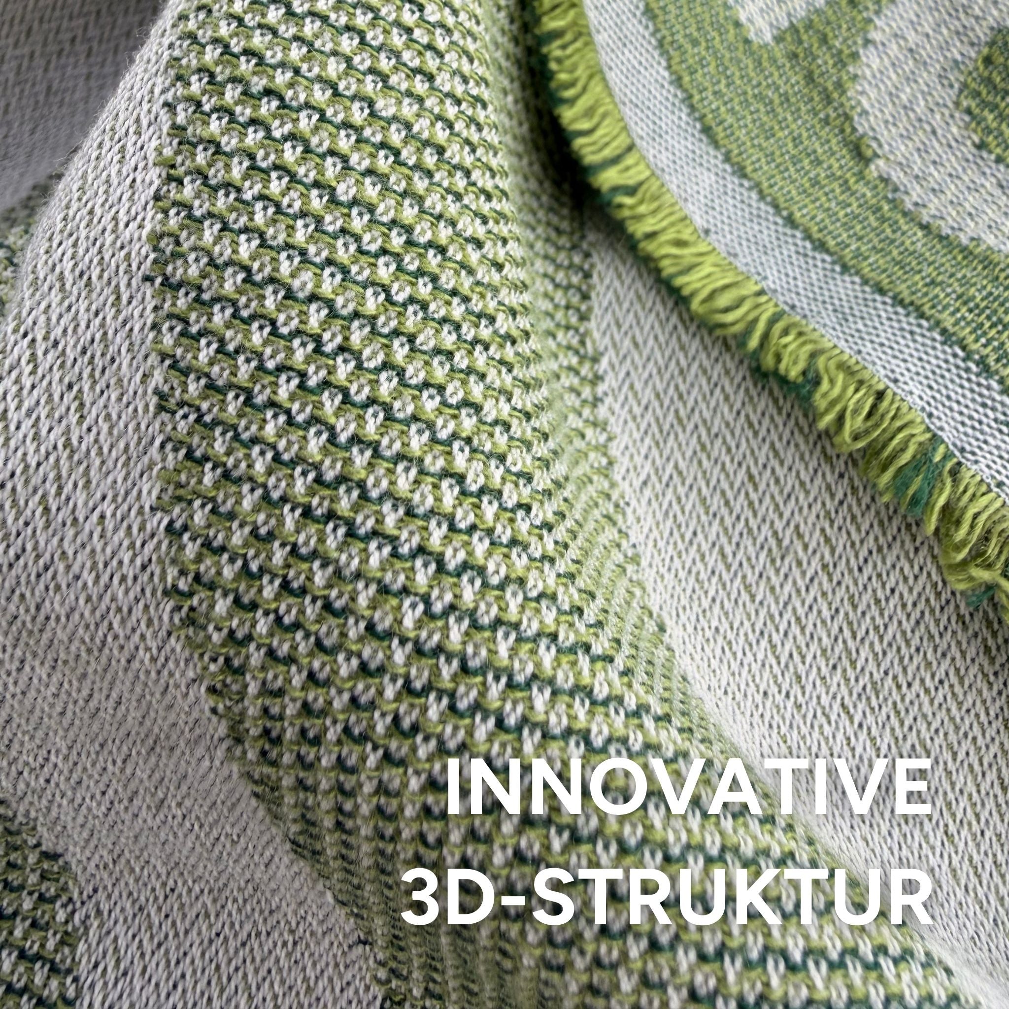 Hügel 3D Forestfibre Camping Handtuch Grün