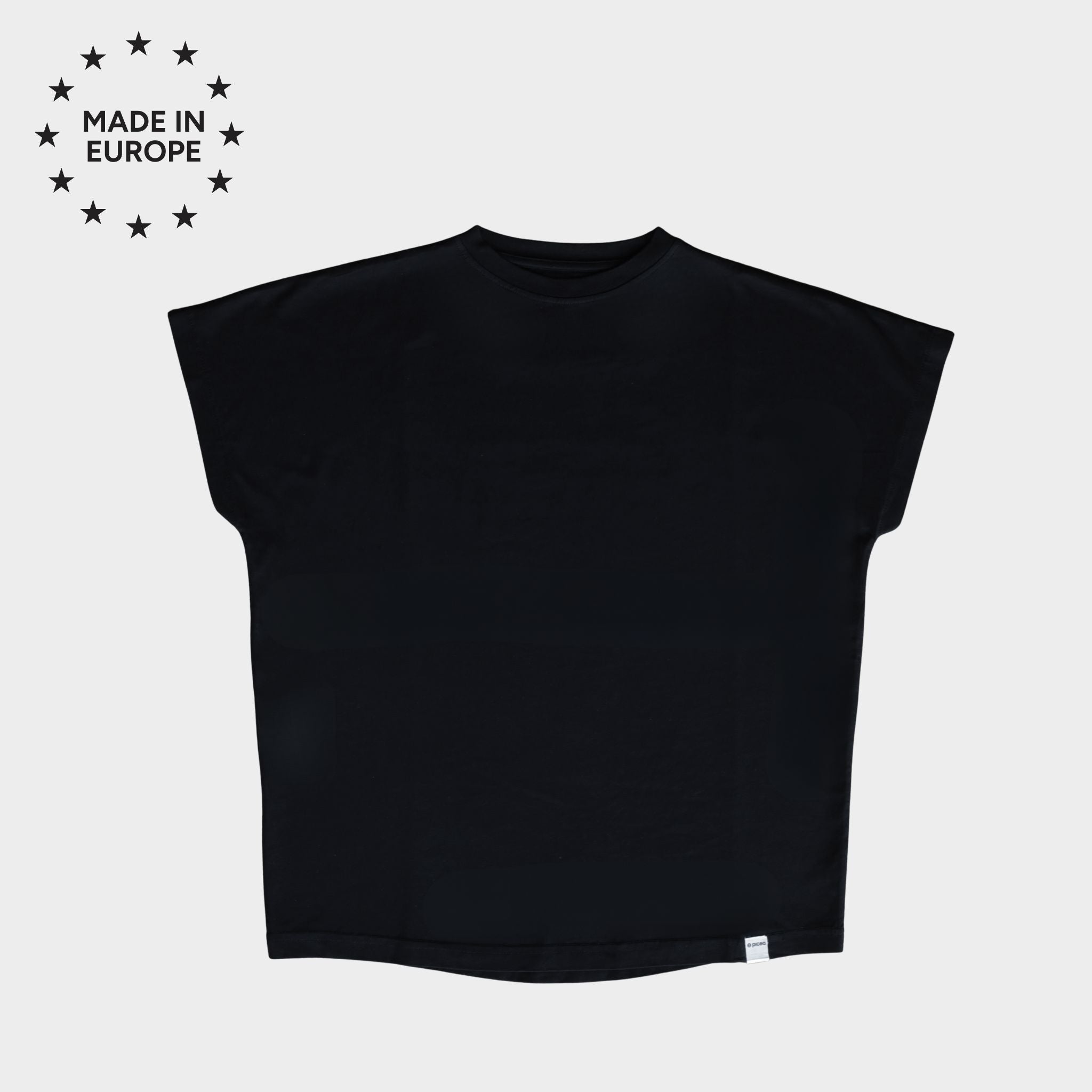 Sleeveless Quality Basic T-Shirt Damen Schwarz