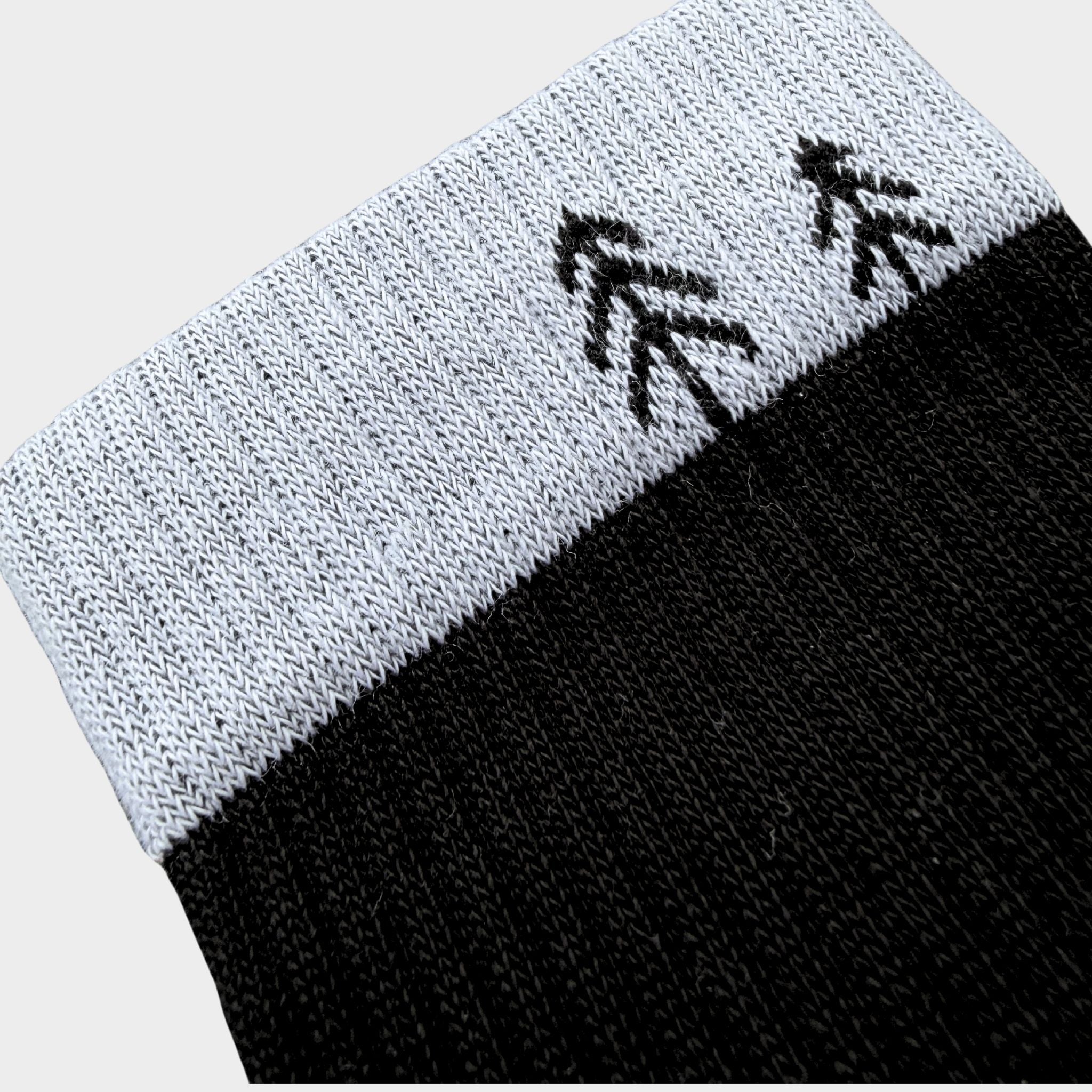 Tree Twins Funktionale Tennissocke Schwarz | Weiß