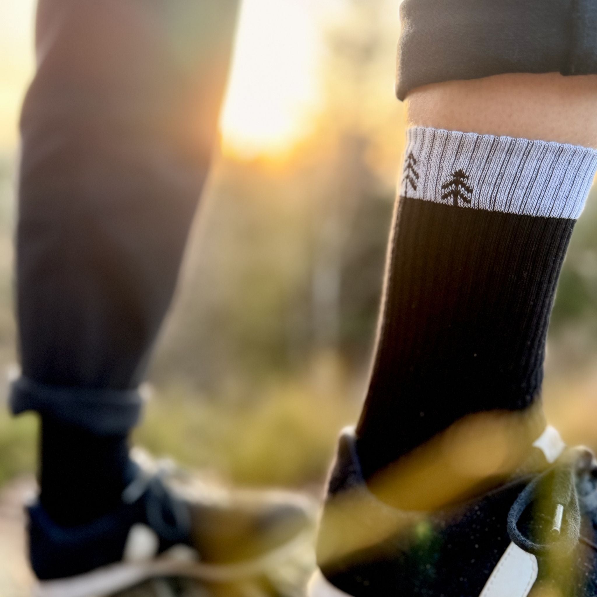 Tree Twins Funktionale Tennissocke Schwarz | Weiß