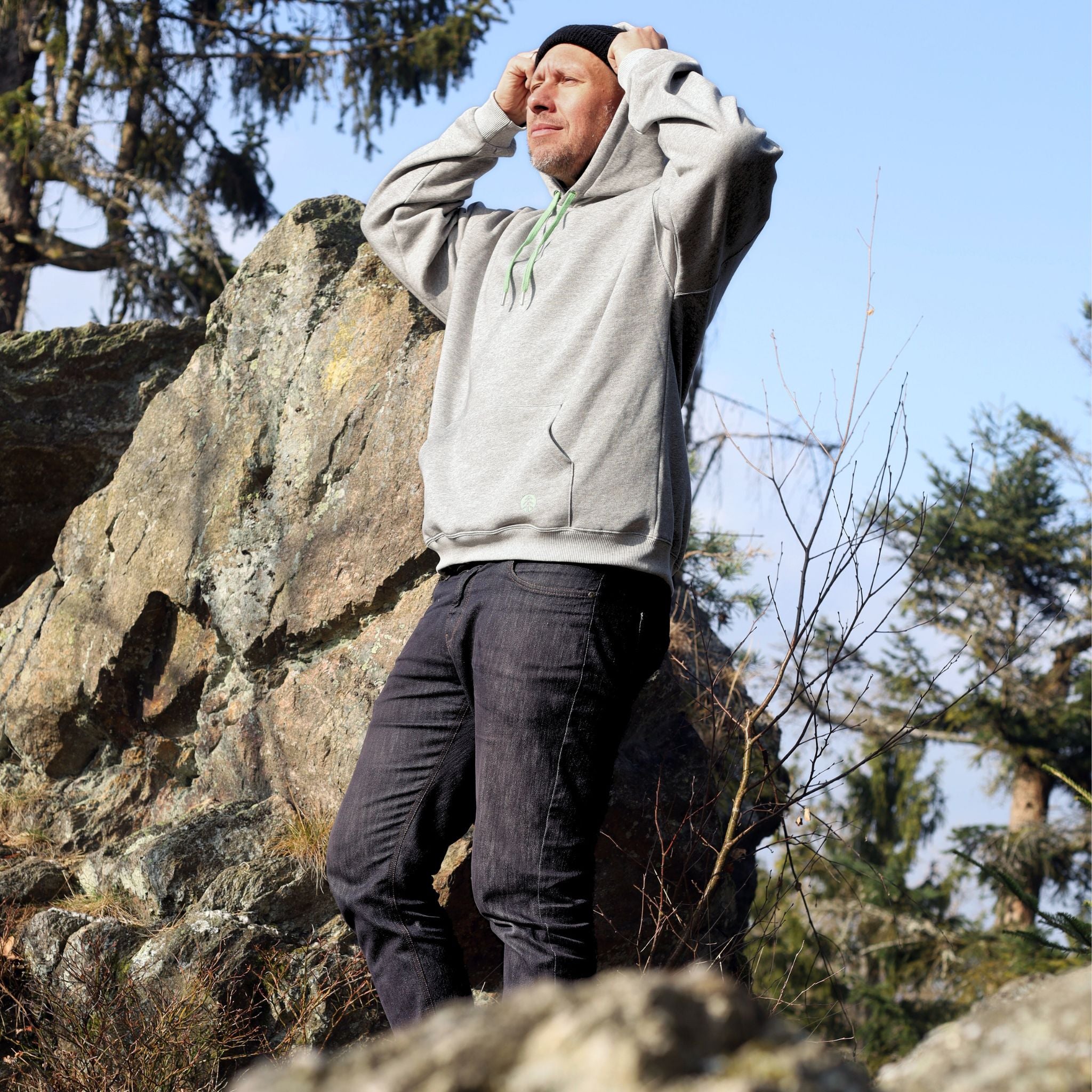 picea Hoodie Grau mint