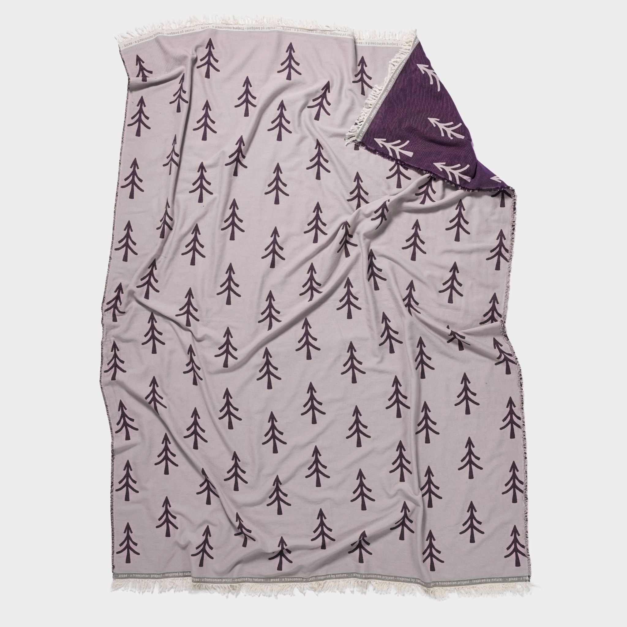 Premium Fichtenliebe Decke Beerenlila