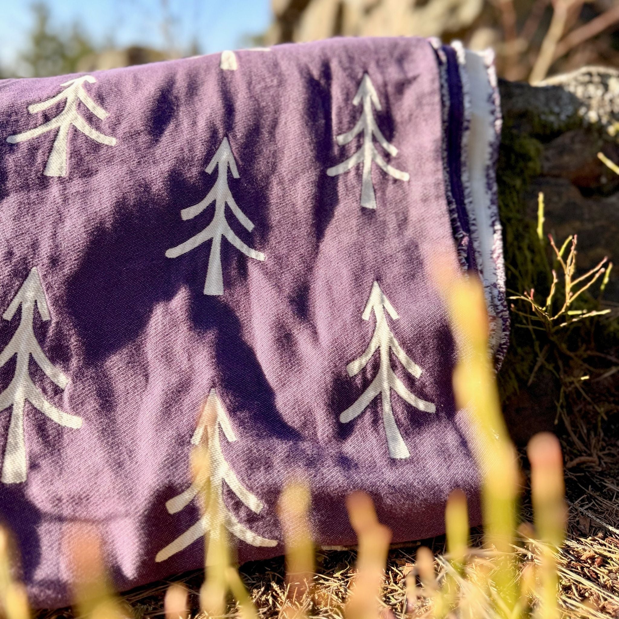 Premium Fichtenliebe Decke Beerenlila