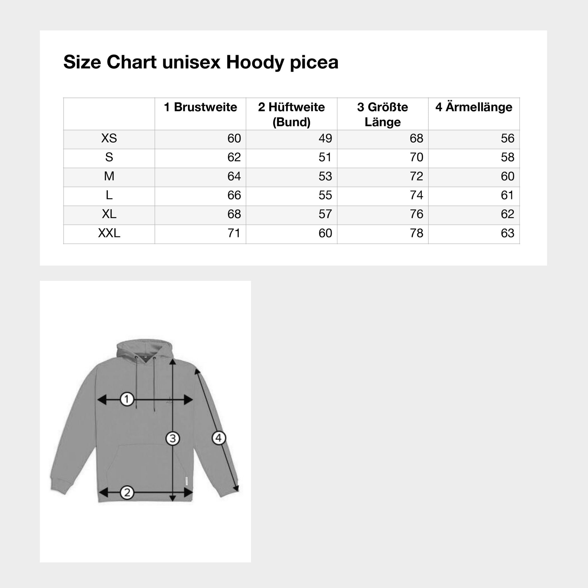 picea Hoodie Grau mint